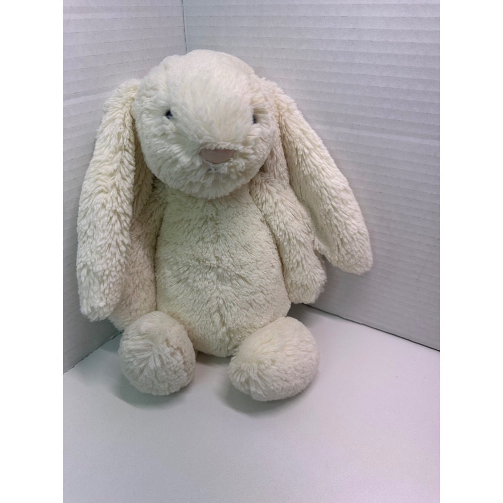 Jellycat Bashful Bunny Cream Off White Plush Stuffed Animal Floppy Ears Medium - Picture 4 of 9